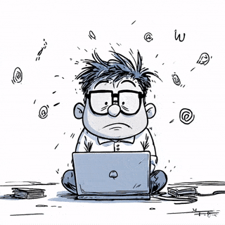 Tired man sitting on floor with laptop amidst chaos.