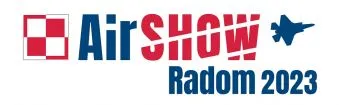 AirSHOW Radom 2023 logo with a blue airplane.